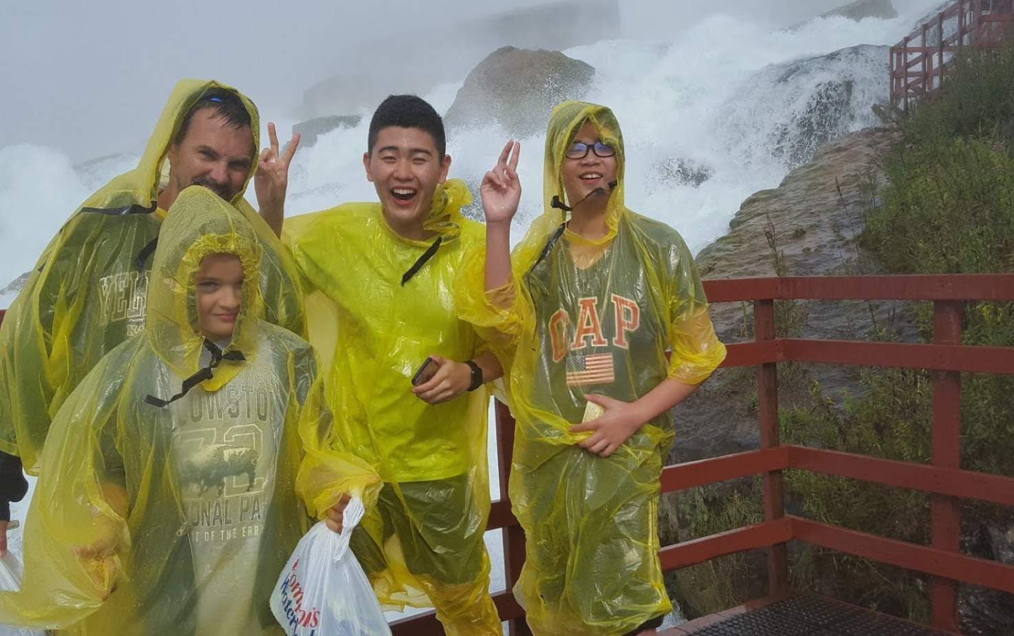 International students at Niagara Falls