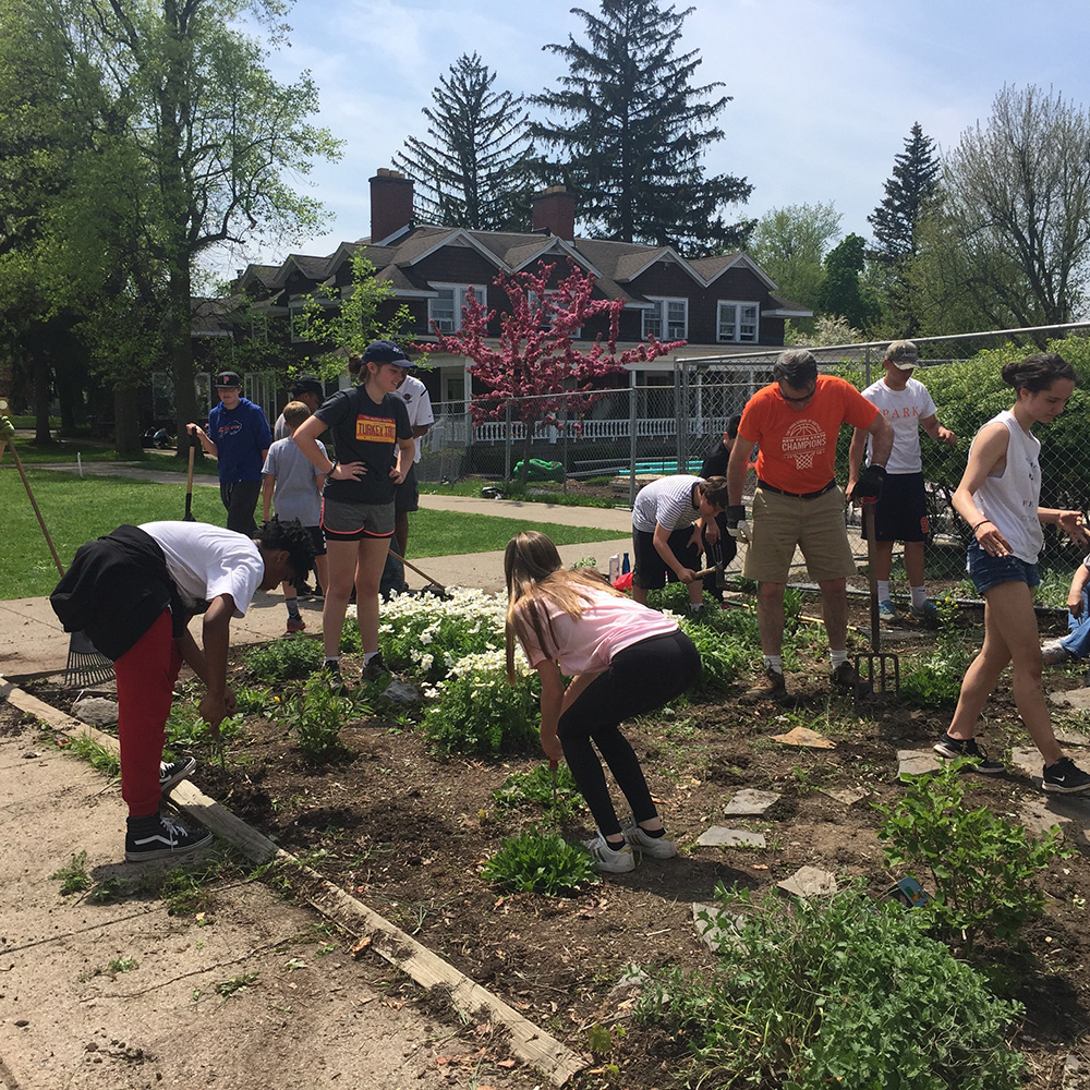 All-school campus cleanup